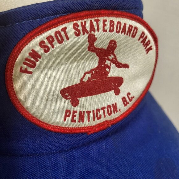 FUN SPOT Skateboard Park Hat Snapback Vintage 80s Cap Visor blue made in Canada - Picture 5 of 16